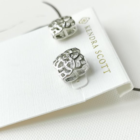 **closet closing!!![Kendra Scott] Tima Silver Oversized Stud Earrings - Picture 4 of 5